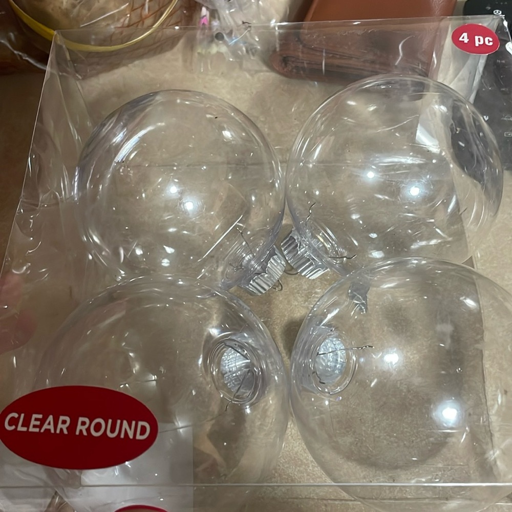 Clear ornaments